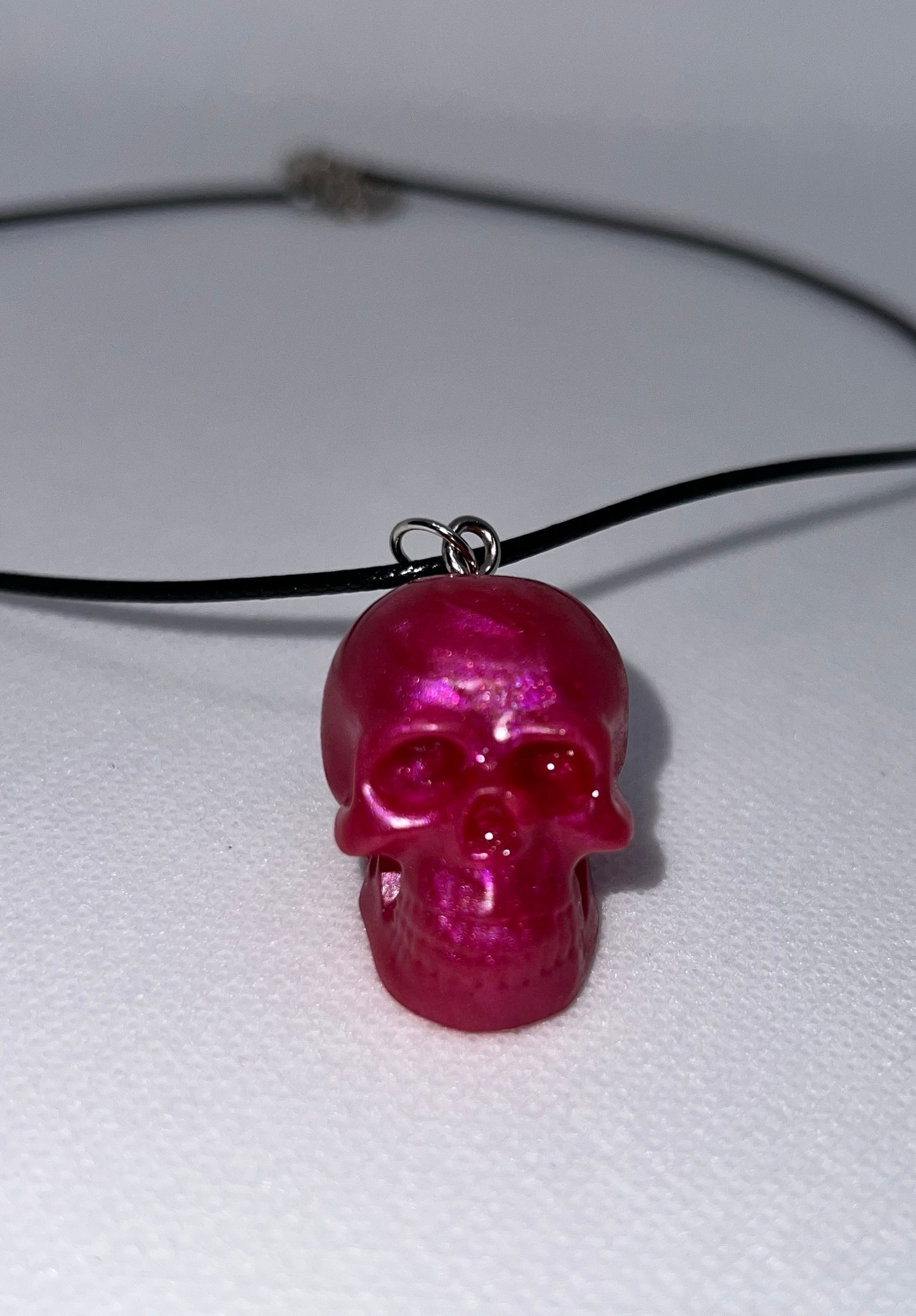 Scull Shape Resins Necklace💀🩶