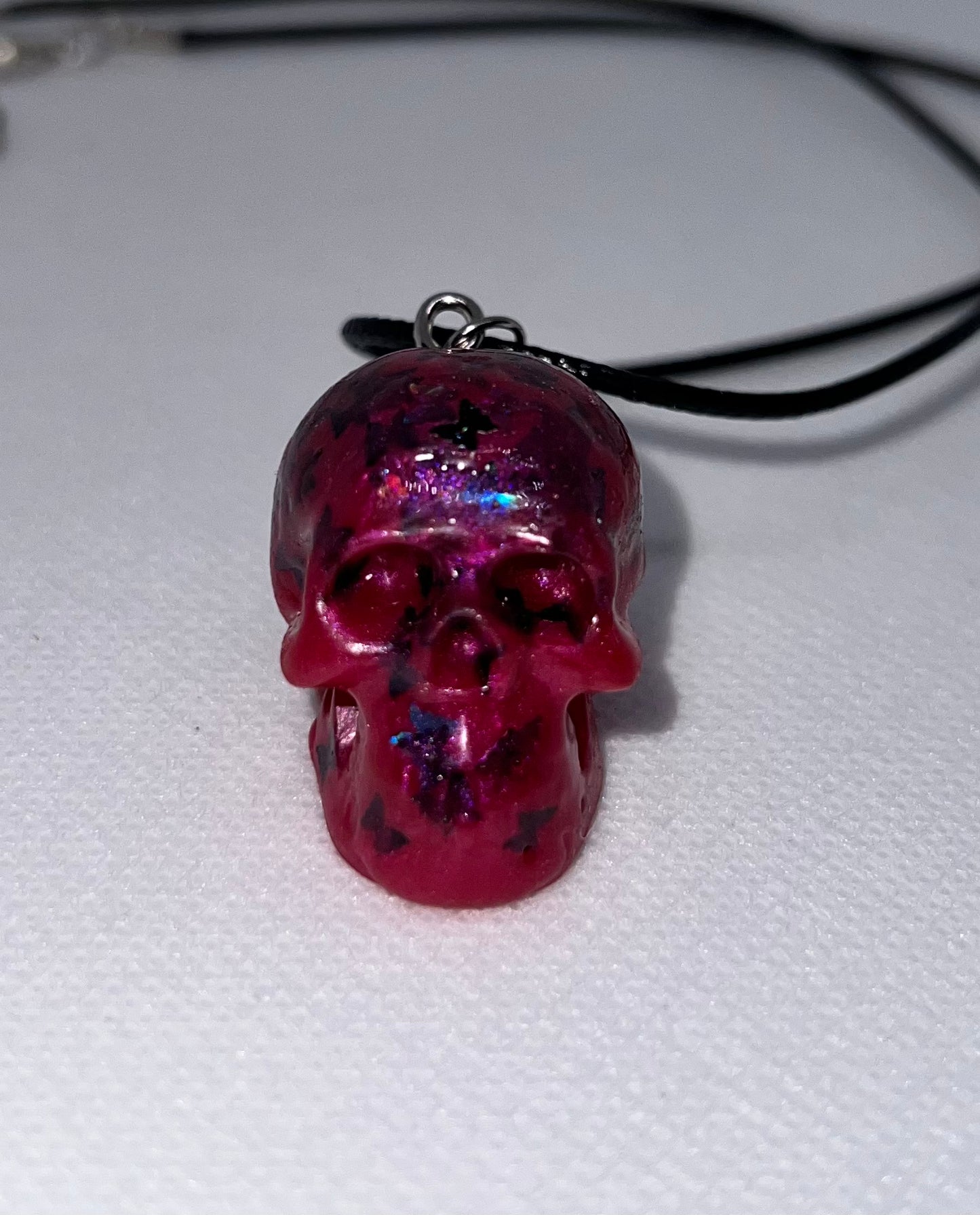 Scull Shape Resins Necklace💀🩶