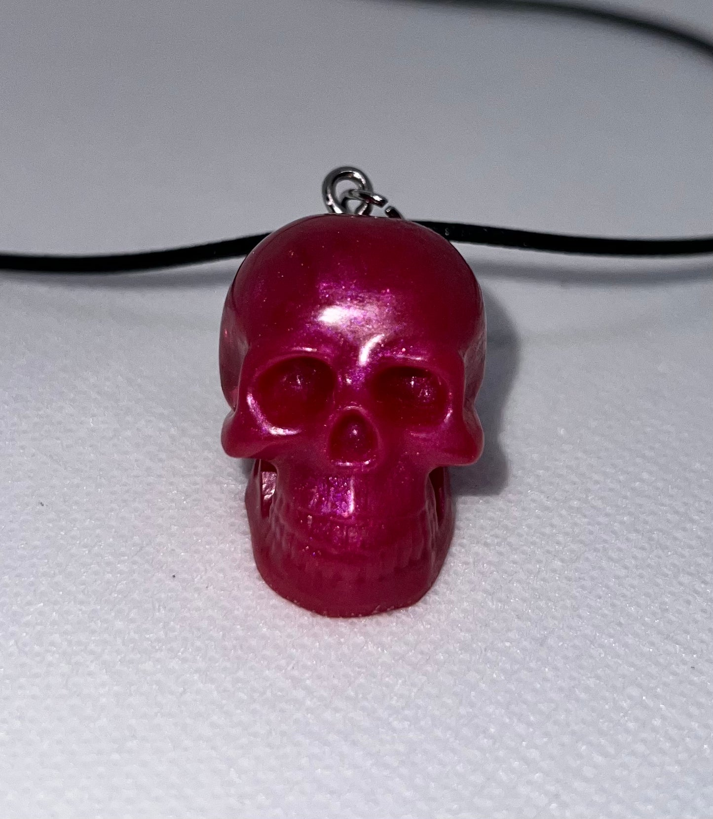 Scull Shape Resins Necklace💀🩶