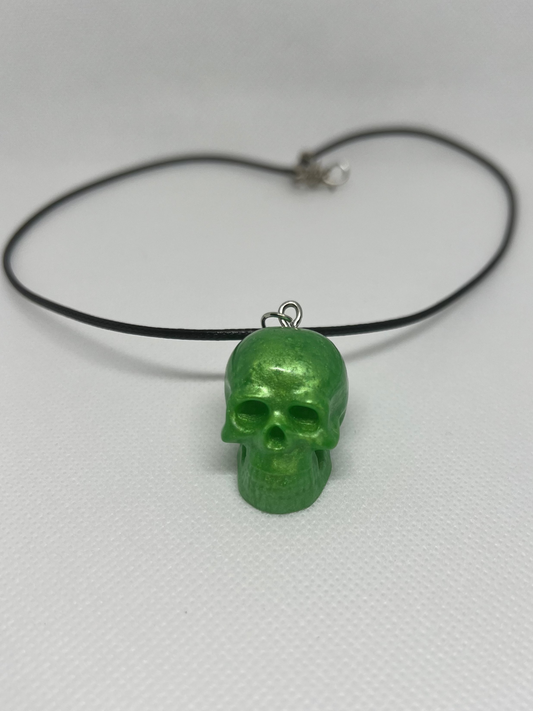 Scull Shape Resins Necklace💀🩶